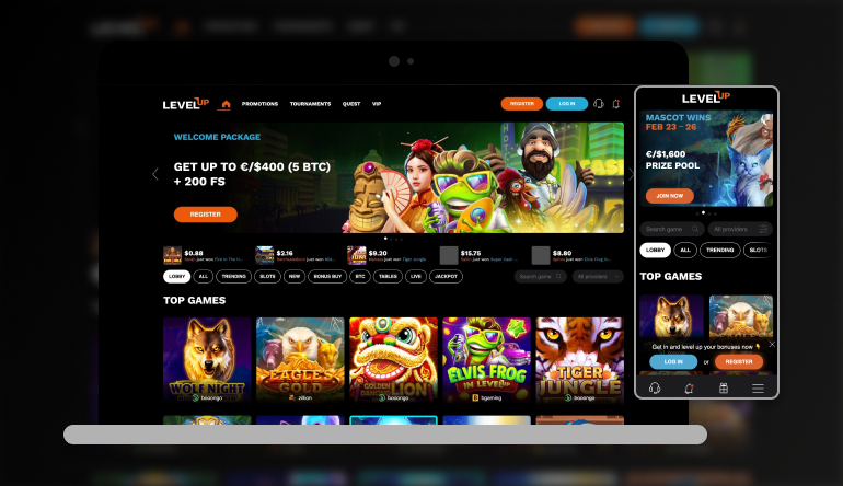 level up casino showcase